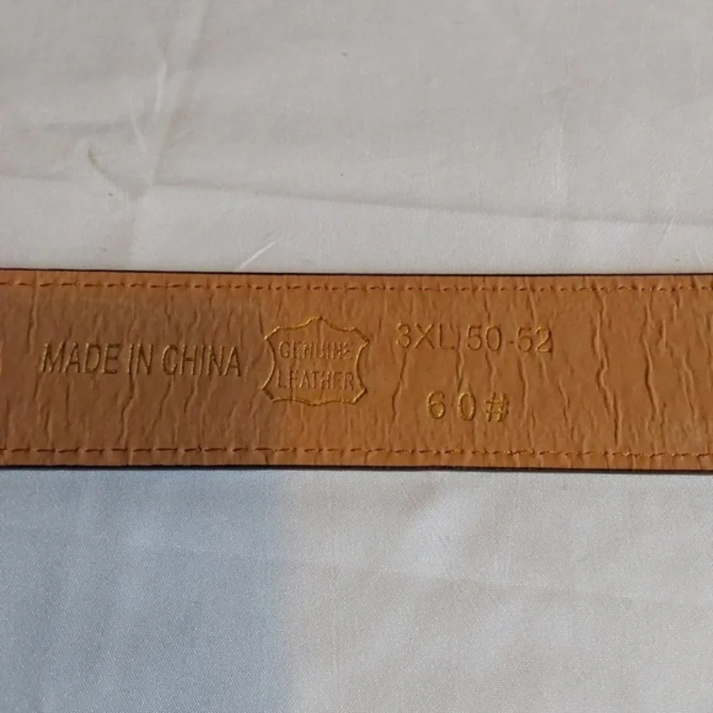 Lebra Men's‎ Brown NWT Genuine Leather Belt 3XL 50-52